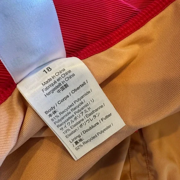 J. Crew Hot Pink One Shoulder One Piece Swimsuit Size 18 NWOT - Picture 6 of 7